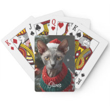Feestelijke Cornish Rex Cat Christmas gepersonalis