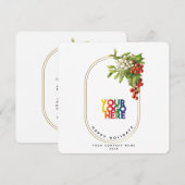 Feestelijke Corporate Business Logo kerst Kaart (Voorkant / Achterkant)