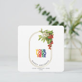 Feestelijke Corporate Business Logo kerst Kaart (Staand voorkant)