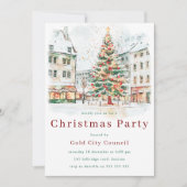 Feestelijke Corporate Kantoor Council kerstfeest Kaart (Voorkant)