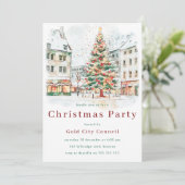 Feestelijke Corporate Kantoor Council kerstfeest Kaart (Staand voorkant)