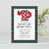 Feestelijke Corporate Ugly Sweater Christmas Bash Kaart (Staand voorkant)