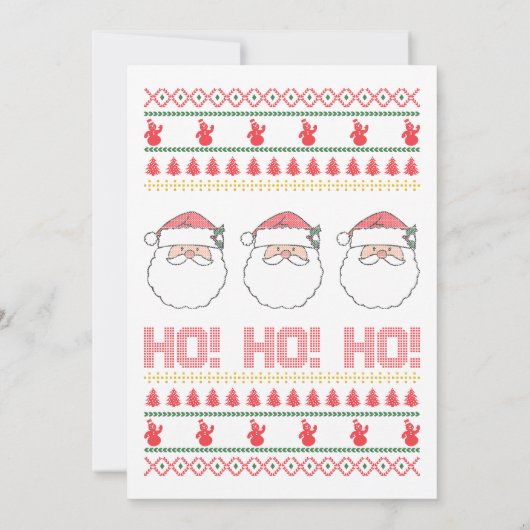 Feestelijke Corporate Ugly Sweater Christmas Bash Kaart (Achterkant)