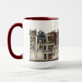 Feestelijke Country Rustic sneeuwman Vakantie Mok (Links)