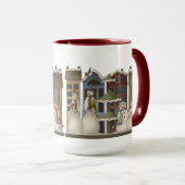 Feestelijke Country Rustic sneeuwman Vakantie Mok (Voorkant rechts)