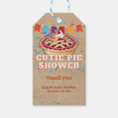 Feestelijke Craft Cutie Pie Party Baby shower Cadeaulabel (Voorkant)
