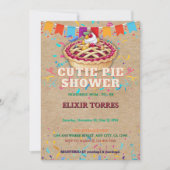 Feestelijke Craft Cutie Pie Party Baby shower Kaart (Voorkant)