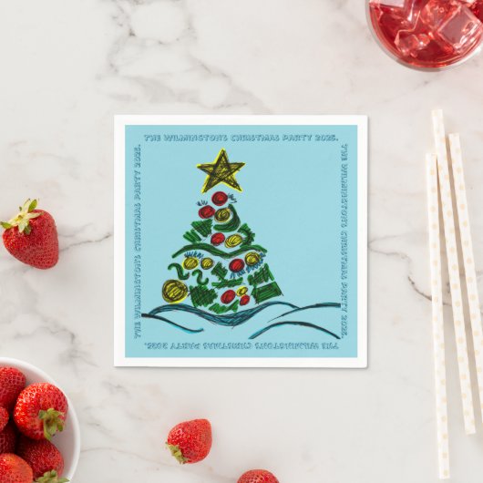 Feestelijke Crafty Tree kerstfeest Servet (Insitu)