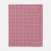 Feestelijke Cranberry Red Gingham geruite rustieke Fleece Deken (Voorkant)