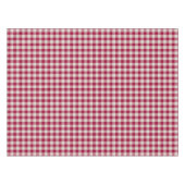 Feestelijke Cranberry Red Gingham geruite rustieke Tafelkleed (Voorkant (Horizontaal))