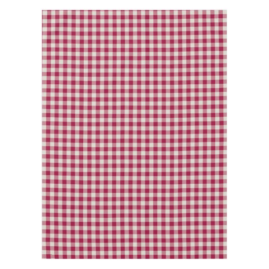Feestelijke Cranberry Red Gingham geruite rustieke Tafelkleed (Voorkant)