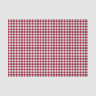 Feestelijke Cranberry Rood Gingham Plaid Landelijk Tissuepapier