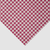 Feestelijke Cranberry Rood Gingham Plaid Landelijk Tissuepapier (Detail)