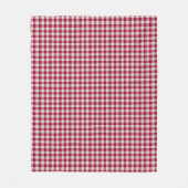 Feestelijke Cranberry Rood Gingham Plaid Rustieke Fleece Deken (Voorkant)