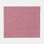 Feestelijke Cranberry Rood Gingham Plaid Rustieke Fleece Deken (Voorkant (Horizontaal))