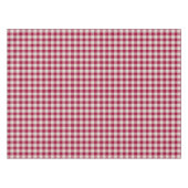 Feestelijke Cranberry Rood Gingham Plaid Rustieke Tafelkleed (Voorkant (Horizontaal))