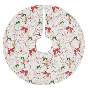 Feestelijke Crème Gouden Notenkraker Boog Ornament Kerstboom Rok