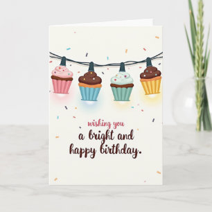 Feestelijke Cupcake Lichtkaart Kaart