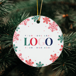Feestelijke Custom Company Business Logo Kerst Keramisch Ornament