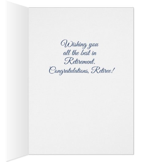 Feestelijke, Custom Congrats Pensioenkaart (Binnen (Rechts))