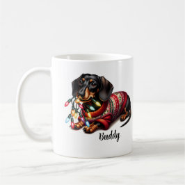 Feestelijke Dachshund Delight Koffie Mok