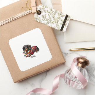 Feestelijke Dachshund Delight Sticker