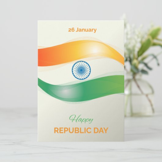 feestelijke dag india feestdagenkaart (Staand voorkant)