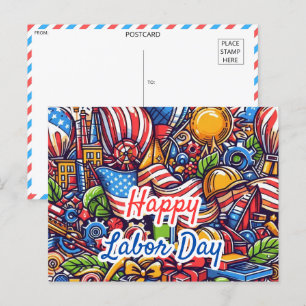 Feestelijke Dag van de Arbeid Briefkaart