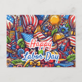Feestelijke Dag van de Arbeid Briefkaart (Voorkant)