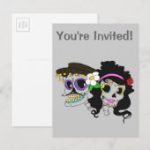 Feestelijke Dag van de Doden Kunst Uitnodiging Briefkaart (Voorkant / Achterkant)