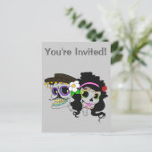 Feestelijke Dag van de Doden Kunst Uitnodiging Briefkaart (Staand voorkant)