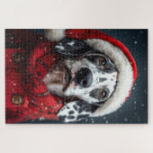Feestelijke Dalmatiër in Santa Attire Legpuzzel (Horizontaal)