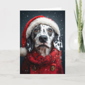 Feestelijke Dalmatiër in Sinterklaas Uitrusting Kaart (Voorkant)