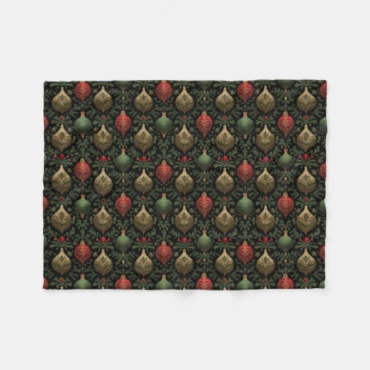 Feestelijke Damast  Fleece Deken (Voorkant (Horizontaal))