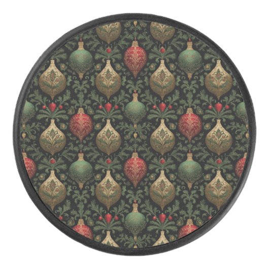 Feestelijke Damast Hockey Puck (Voorkant)