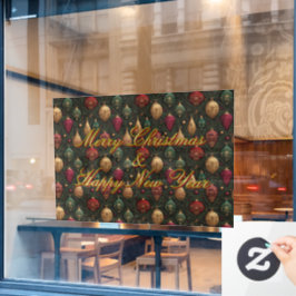Feestelijke Damast Raamsticker