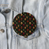 Feestelijke Damast  Ronde Button 4,0 Cm (In situ)