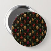 Feestelijke Damast  Ronde Button 4,0 Cm (Voorkant /achterkant)