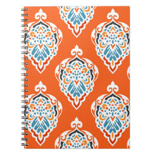 Feestelijke damast vintage patroon, elegante ontwe notitieboek