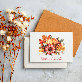 Feestelijke Dank Pumpkin Boeketkaart Kaart
