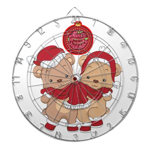 Feestelijke Dartboard Design voor een vrolijke ker Dartbord (Voorkant)