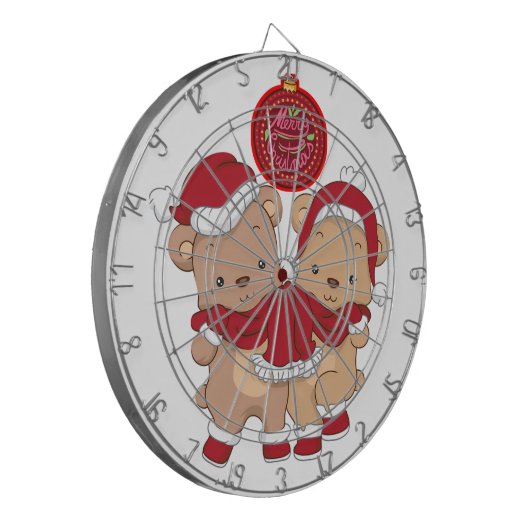 Feestelijke Dartboard Design voor een vrolijke ker Dartbord (Voorkant Links)