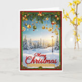 Feestelijke decor kerst Kaart (Gele Bloem)