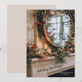 Feestelijke decoratie feestdagenkaart (Voorkant / Achterkant)