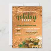 Feestelijke decoraties Gold Christmas Holiday Comp Kaart (Voorkant)