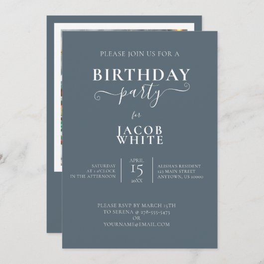 FEESTELIJKE DECORATIEVE VERJAARDAGSTAARTFEESTUITNO KAART (Voorkant / Achterkant)