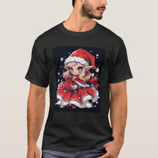 Feestelijke Delight Kerst Elf Candy Cane Graphic S T-shirt