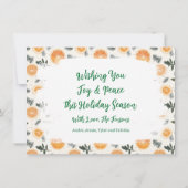 Feestelijke dennen en Sinaasappels Kerst gepersona Kaart (Achterkant)