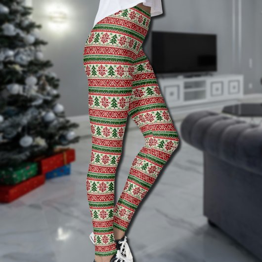 Feestelijke dennen motieven leggings