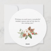 Feestelijke dennenappels sparrenkrans Kerstgroet Feestdagenkaart (Achterkant)